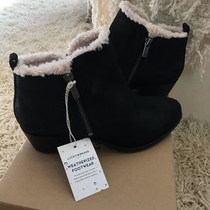 Brand new Lucky Brand weather proof black booties